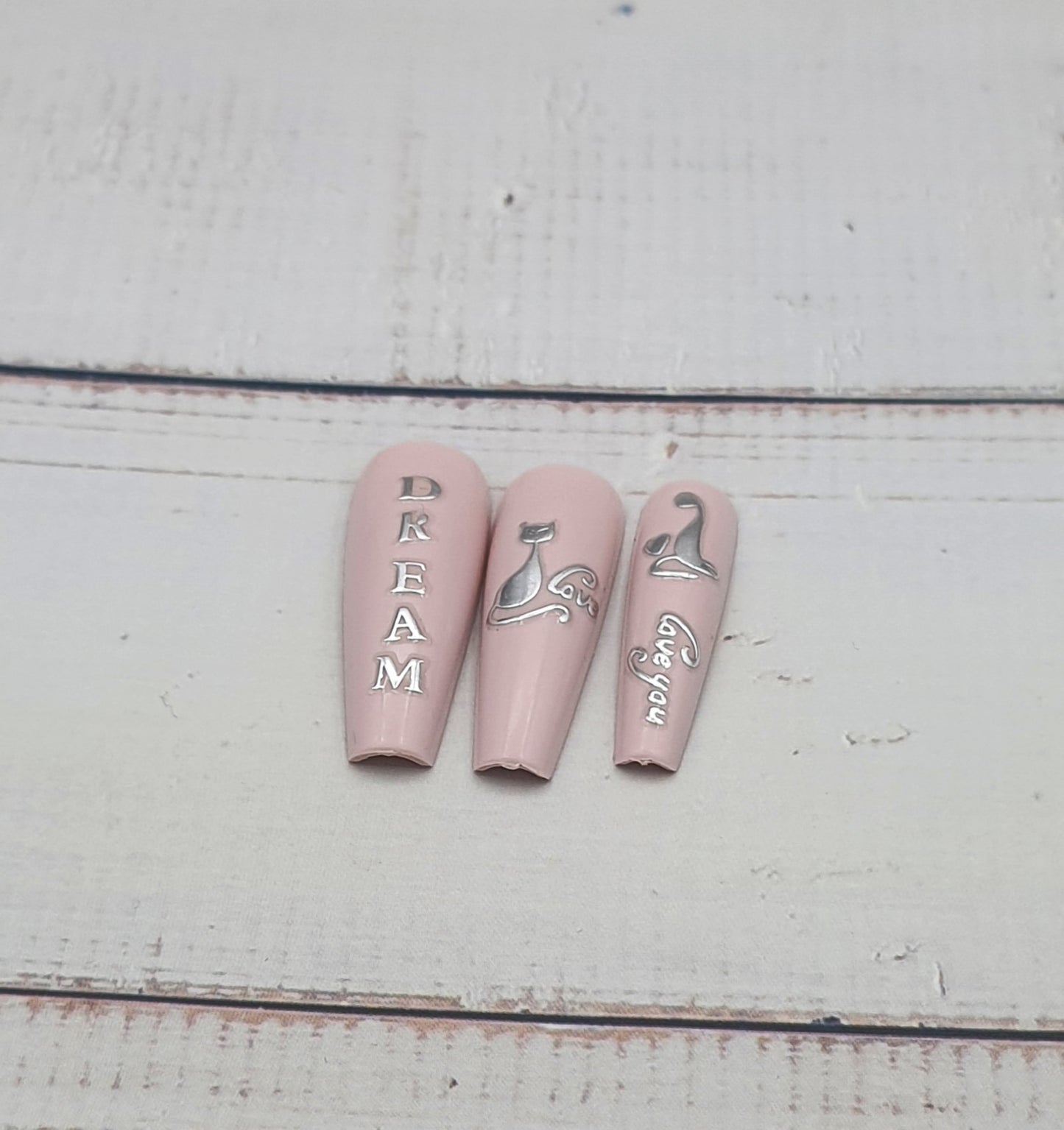 Silver nail art stickers