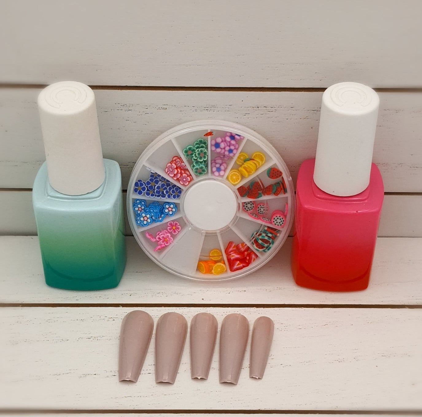 XL Extra Long Solid Glossy Coffin Ballerina Press on Nails