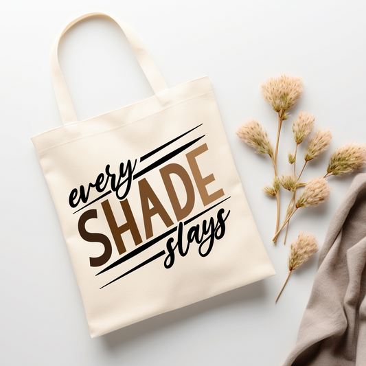 Every Shade Slays Large Canvas Tote Bag