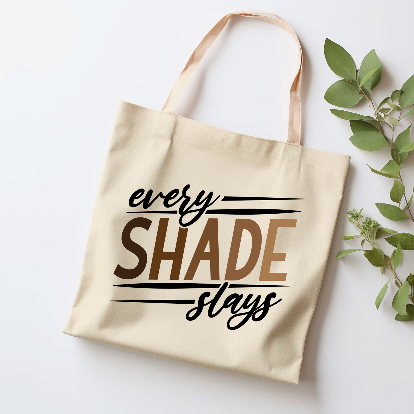 Every Shade Slays Large Canvas Tote Bag